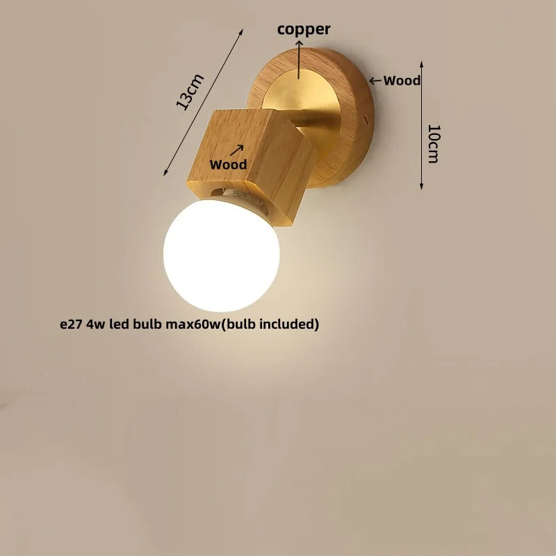 Afralia™ Copper LED Wall Lights with Pull Chain Switch for Bedroom, Bathroom, Porch