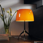 Glass Shade Table Lamp: Designer Tripod Desk Light for Bedroom