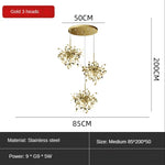 Scandinavia Leaf Chandelier Pendant Lamp Kitchen Living Room Decor Lighting