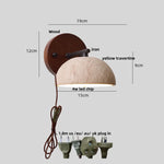 Canopy LED Wall Light Yellow Travertine Modern Iron Bedside Lamp