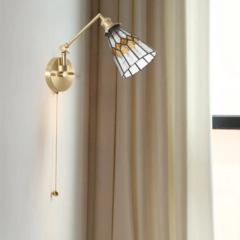 Afralia™ Glass LED Wall Lights Bathroom Mirror Loft Living Room Bedroom Lamp