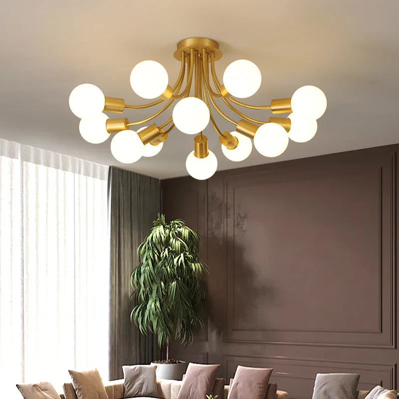 Postmodern Glass Ball Ceiling Lamp Luxury Nordic Interior Dining Room Lighting