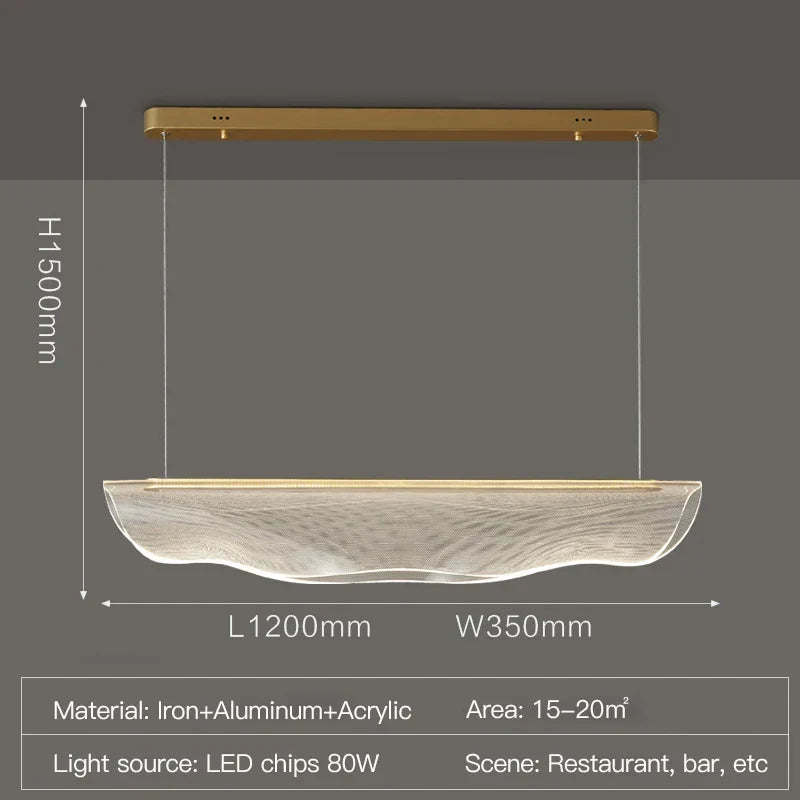 Nordic Acrylic LED Ceiling Chandelier for Modern Indoor Lighting