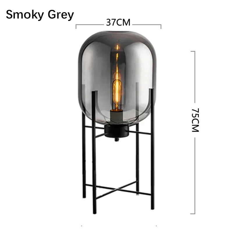 Modern Glass LED Floor Lamp for Living Room, Bedroom, Dining, and Home Decor