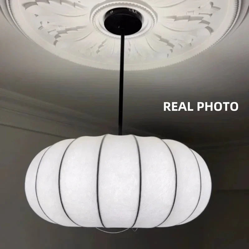 Silk Pendant Light | Elegant LED Chandelier for Dining Room and Bedroom