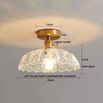 Glass Copper LED Ceiling Light - Simple Art Decorative Chandelier
