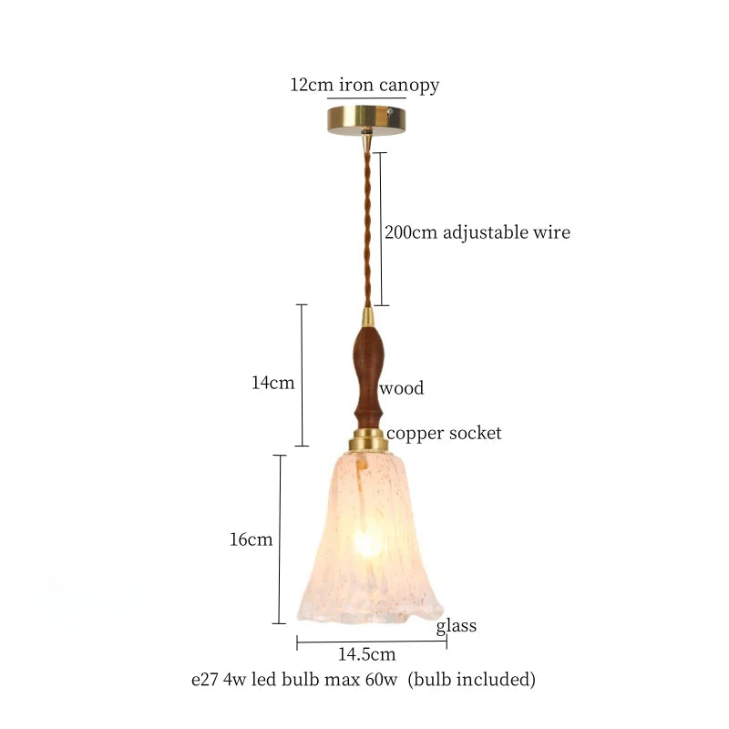 Afralia™ Nordic Glass Copper Pendant Light - LED Hanging Fixture for Bar, Loft, Bedroom, Kitchen