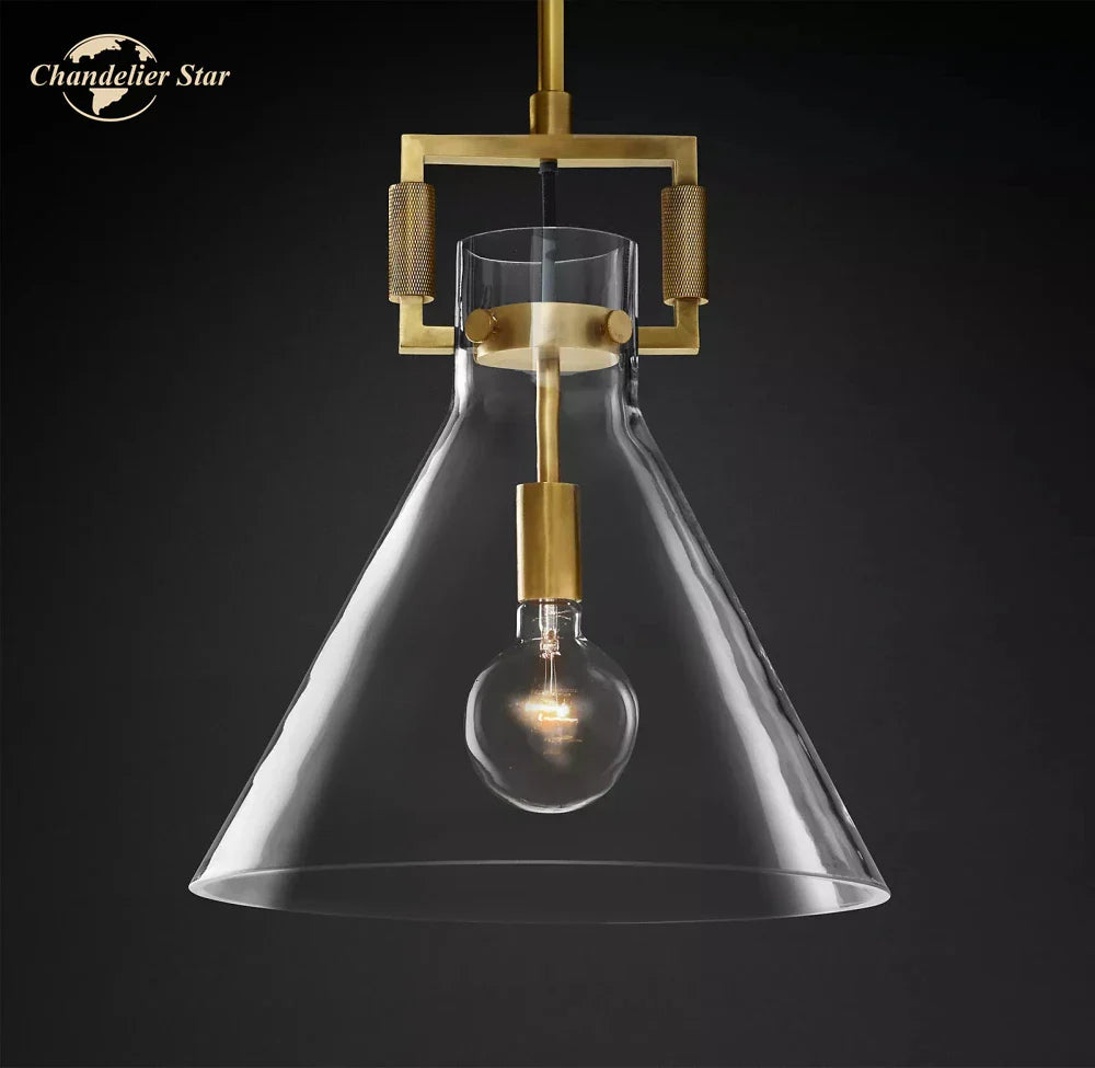 Glass Pendant Chandeliers Modern LED Hanging Lights for Living Room & Dining Room