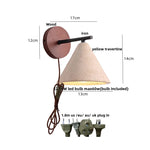 Canopy LED Wall Light Yellow Travertine Modern Iron Bedside Lamp