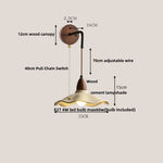 Afralia™ Loft Wood LED Wall Light with Pull Chain Switch for Home Decor