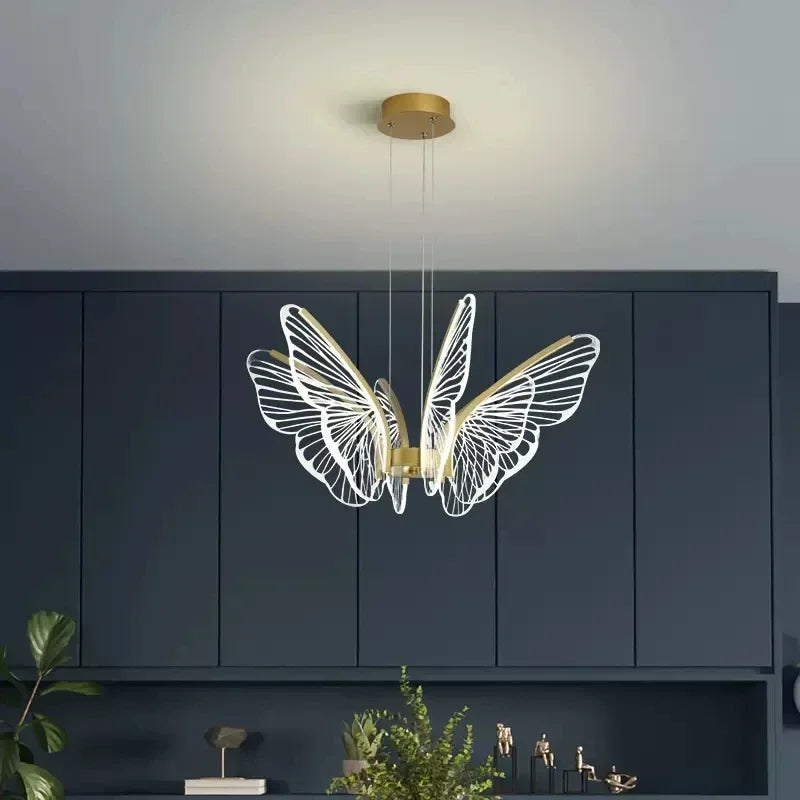 Butterfly Modern Pendant Chandelier for Living Room and Dining Area
