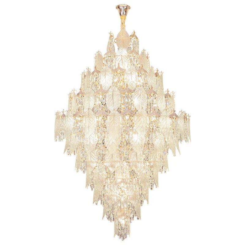 Modern Villa Rotating Crystal Chandelier