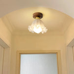 Walnut LED Ceiling Lamp Modern Indoor Lighting Fixture