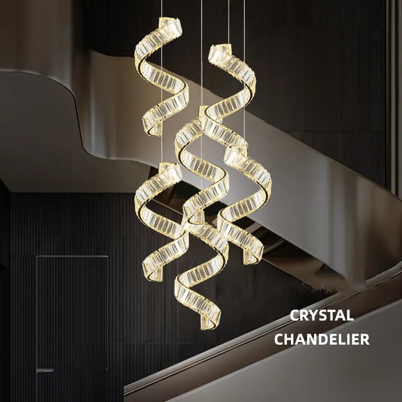 Luxury LED Chandelier with K9 Crystals for Home Suspension