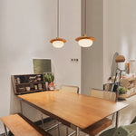 White Glass LED Pendant Lamp: Modern Nordic Design, Adjustable Hanging Fixture