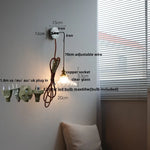 White Glass LED Wall Lights with Pull Chain Switch for Modern Decor