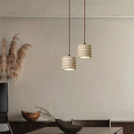 Afralia™ Wabi Sabi LED Pendant Lamp Yellow Travertine Interior Lighting for Living Room