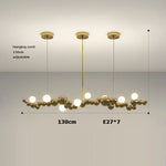 Silver Gold Molecule Stainless Steel LED Chandelier - 2022 Trend