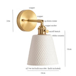 Afralia™ Nordic Ceramic LED Wall Sconce | Brass Wall Light Fixture for Living Room Bedroom