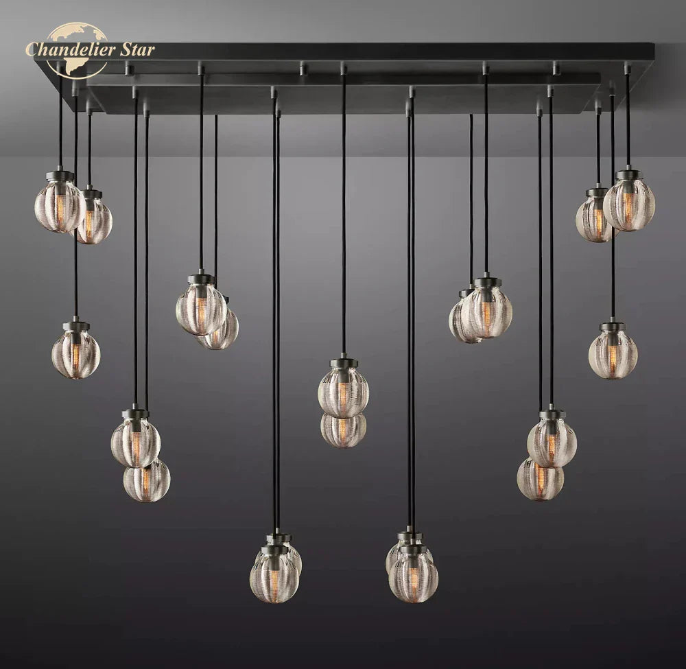 Pearl Crystal Chandeliers LED Pendant Lights for Living Room Kitchen Island