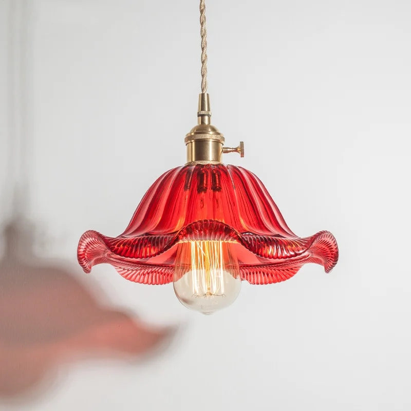 Nordic Brown Glass LED Pendant Light for Stylish Decor