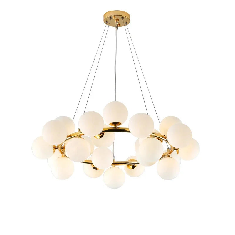 Glass Ball LED Chandelier Pendant for Living Dining Room