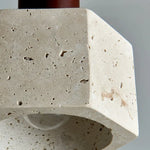 Yellow Travertine LED Pendant Lights | Mid Century Modern Hanging Lamp for Home and Kitchen