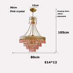 Crystal Water Drop Chandelier for Kitchen Dining Room
