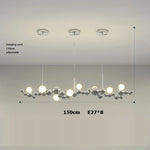 Dimmable LED Hanging Pendant Light for Living Room - Gold Silver Luminaire