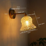 Copper Glass Nordic LED Wall Lights for Balcony Bedroom Mirror Bathroom