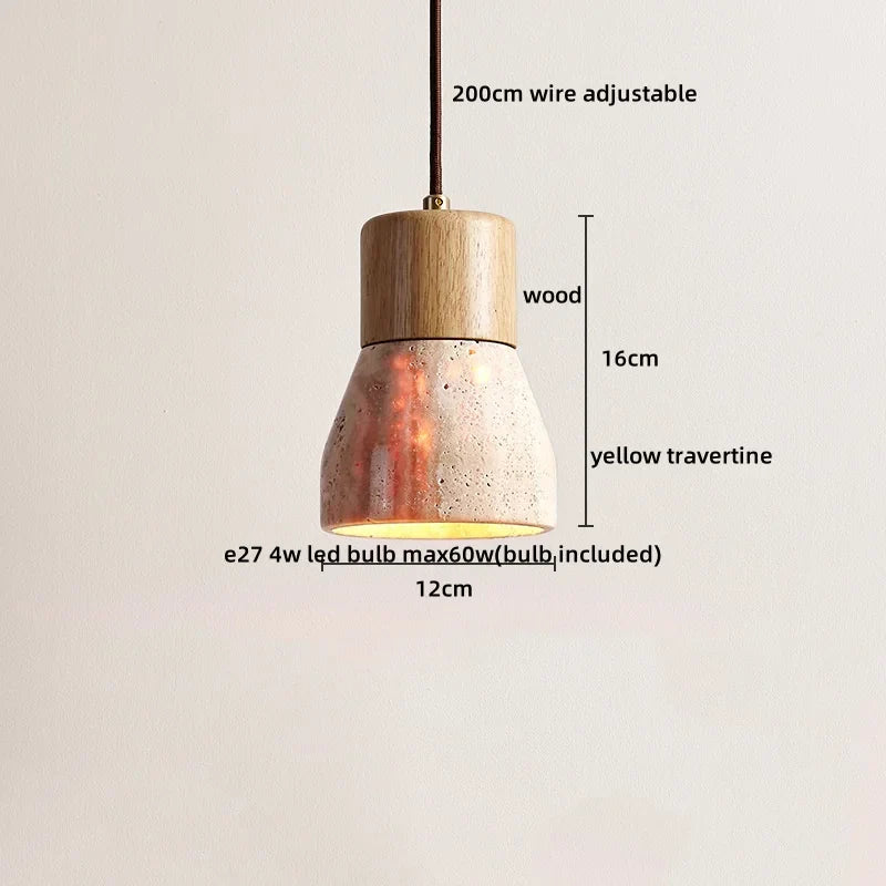 Yellow Cave Stone LED Pendant Lamp Modern Hanging Light Fixtures