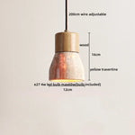 Yellow Cave Stone LED Pendant Lamp Modern Hanging Light Fixtures