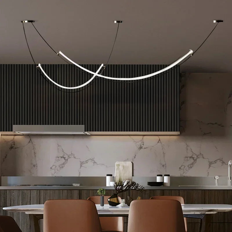 Nordic Rainbow LED Pendant Chandelier for Home Dining Living Kitchen Décor