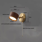 LED Wood Base Wall Sconce Modern Art Light Fixture for Living Room & Bathroom