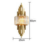 Crystal Wall Sconce Light: Nordic Luxury for Living Room, Corridor, Hall