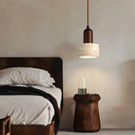 Afralia™ Yellow Travertine LED Pendant Lamp for Nordic Modern Living Room Bedroom Kitchen Decor