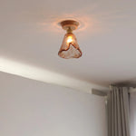 Amber Glass LED Ceiling Lights Modern Decoration for Home Porch Restaurant