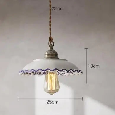 Blue Glass Pendant Lights for Bedroom Dinning Living Room