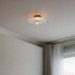 Wood Glass LED Ceiling Lamp Modern Plafondlamp for Home Restaurant Living Room