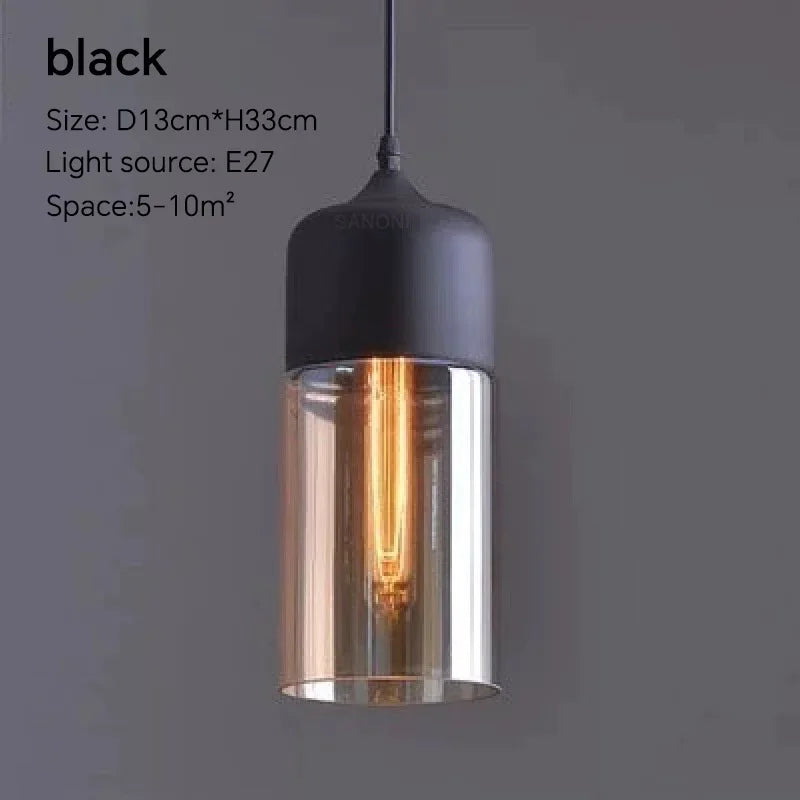 Nordic LED Glass Pendant Lights - Modern Wood Art for Stylish Living Spaces