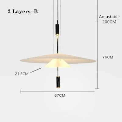LED Saucer Pendant Light for Home Decor and Living Room