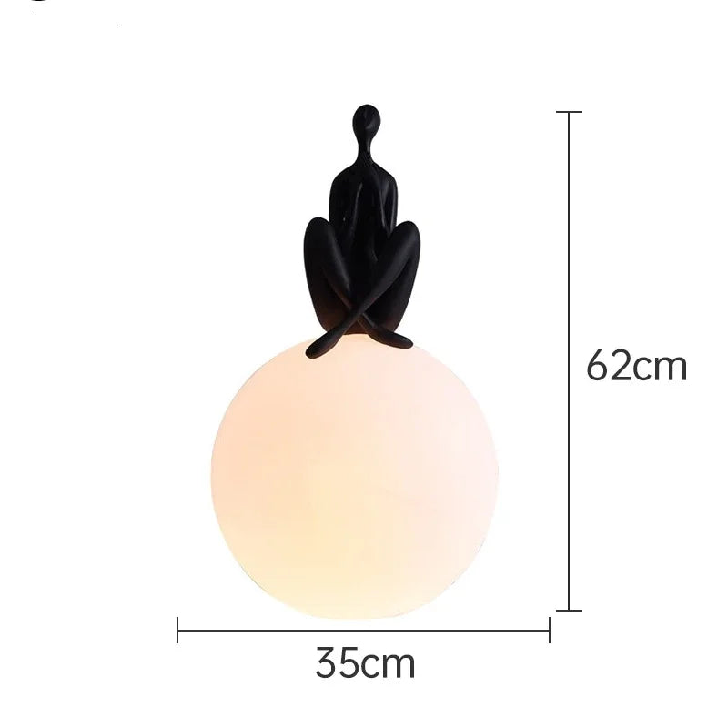 Humanoid Sculpture LED Table Lamp for Bedroom & Living Room