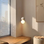 Afralia™ Glass Ball LED Pendant Lamps Vintage Yellow Travertine Hanging Light