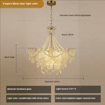 Crystal Chandelier Light: French Modern Luxury for Living Room, Dining Room, Bedroom