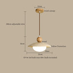 Afralia™ Yellow Travertine Wabi Sabi LED Pendant Lights for Bedroom Living Room