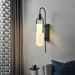Modern Glass Wall Sconce Light Fixture for Bedside Living Room