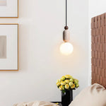 Yellow Travertine Stone Glass LED Pendant Lamp for Children's Room and Living Space