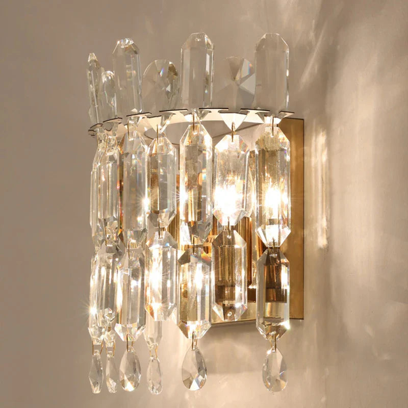Crystal Wall Lamp: Elegant Luxury for Bedroom, Lobby, Club & Aisle