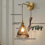 Afralia™ Vintage LED Wall Light Up Down Rotate Pull Chain Switch Bedside Lamp