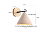 Canopy LED Wall Light Yellow Travertine Modern Iron Bedside Lamp